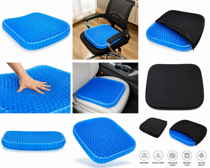 Egg Gel Seat Cushion - Relieve Back & Tailbone Pain While Sitting