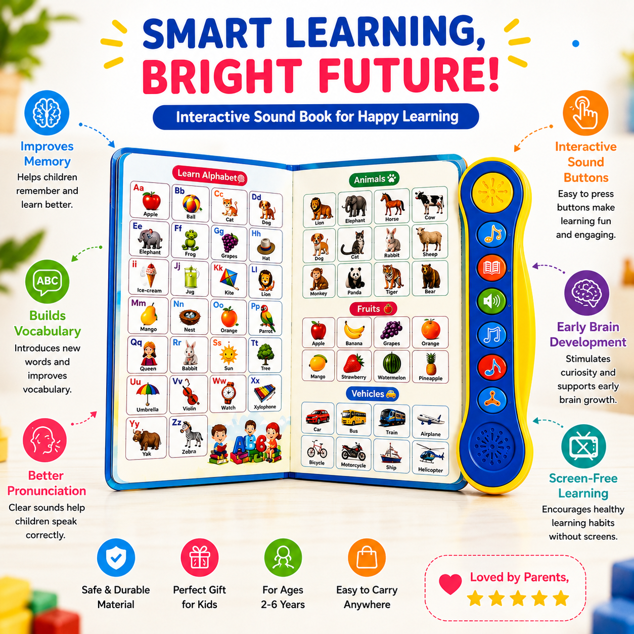 Interactive Talking Learning Book for Kids