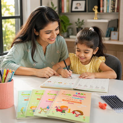Reusable Magic Practice Copybook | Loved by Parents | 4 Book + 10 Refill