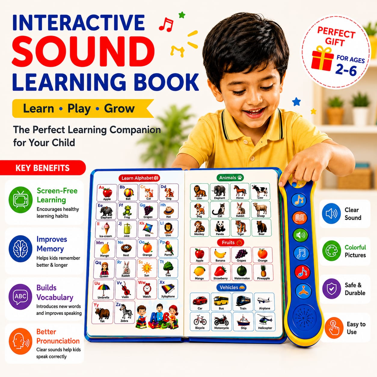 Interactive Talking Learning Book for Kids